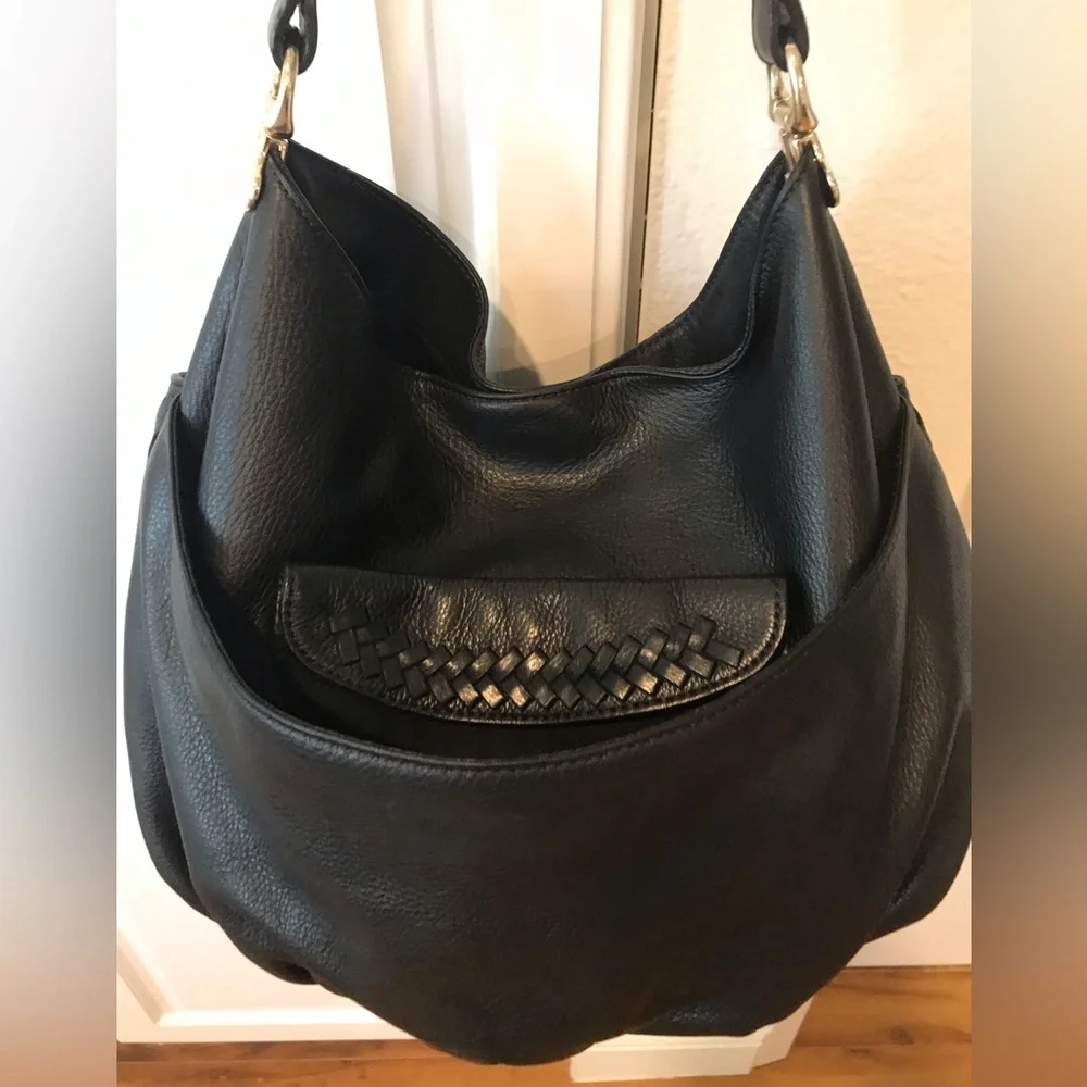 Helen Kaminski Black Leather Handbag Tote Bag